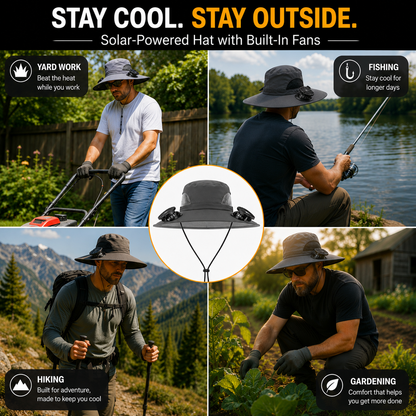 Solar Brim™ Solar-Powered Cooling Hat
